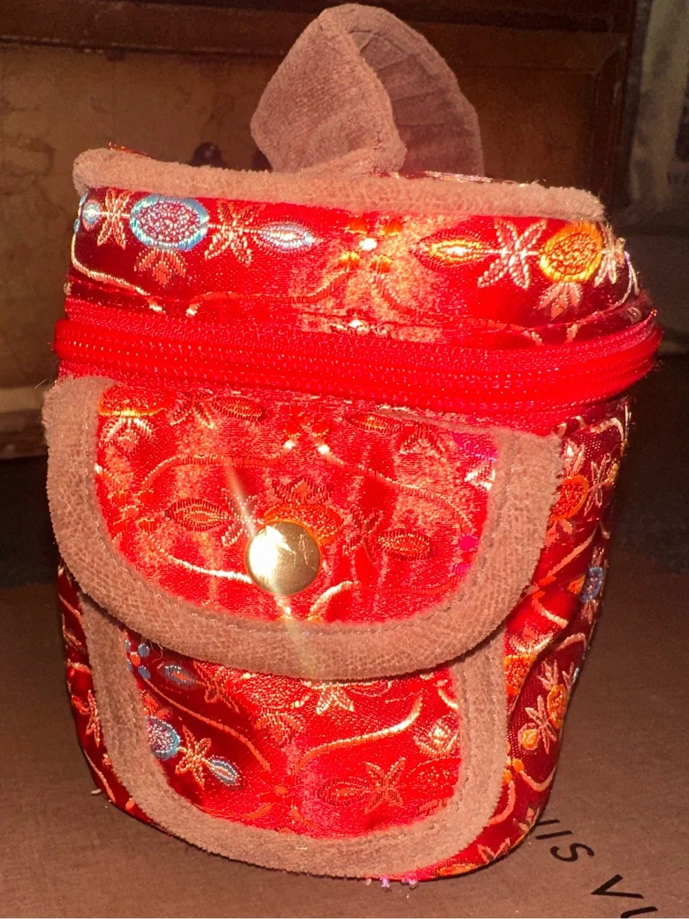 Y2K Stephanie Johnson Travel Organizer Asian-Embroidered Cosmetic Case